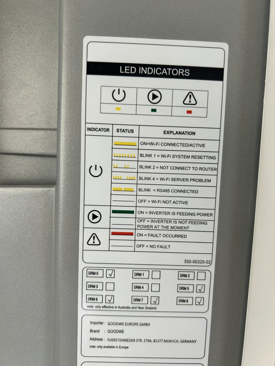 GoodWe 3600D-NS Omvormer met WiFi.