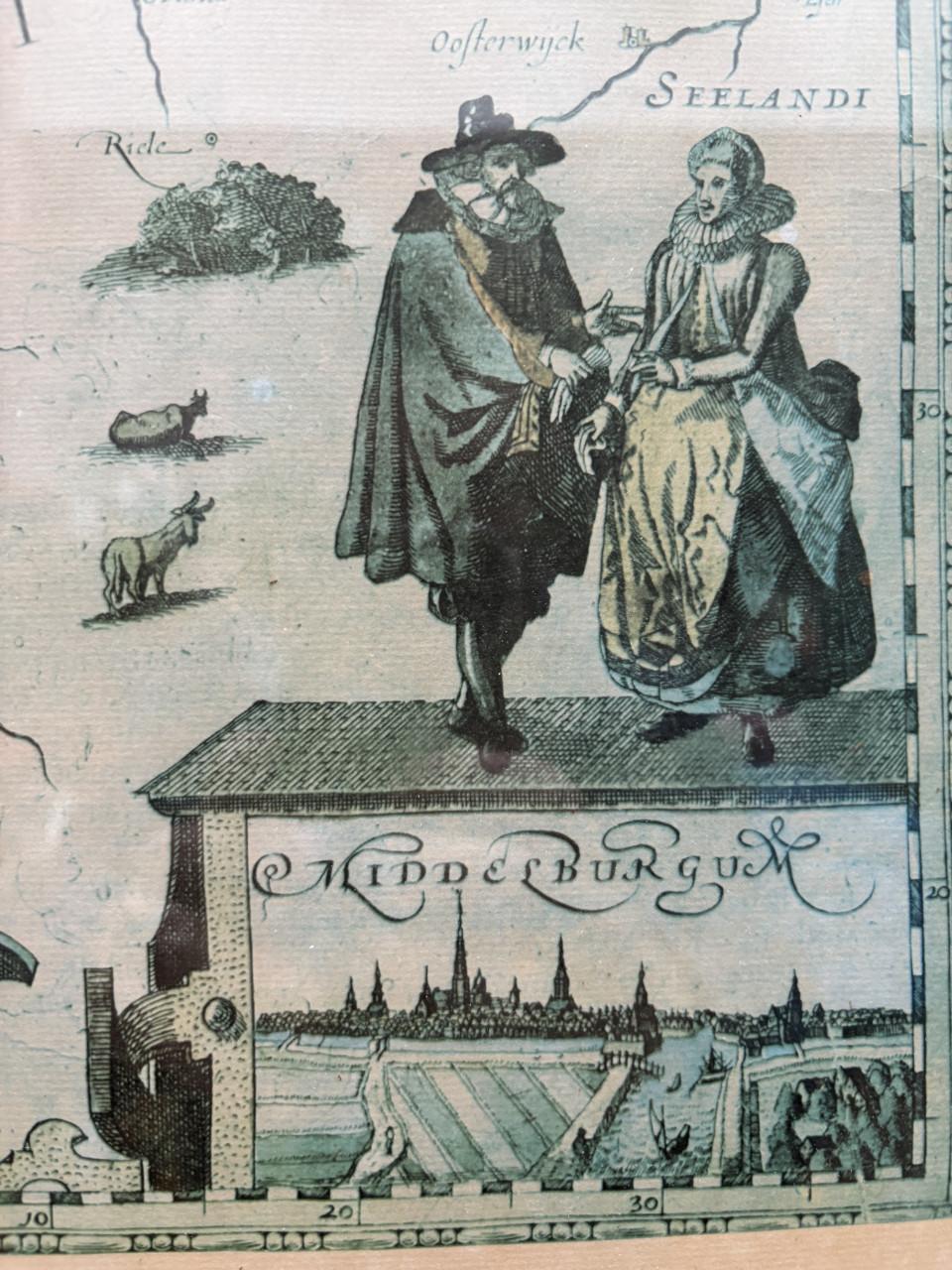 Antieke kaart Graafschap Zeeland - Petrus Kaerius