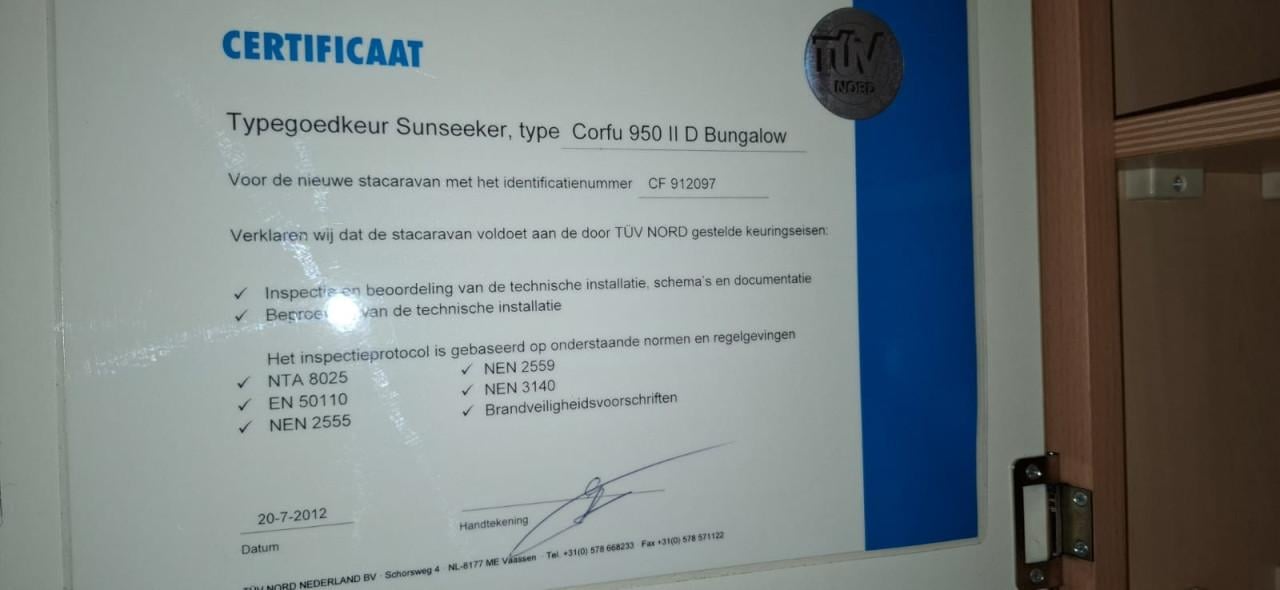 Sunseeker Corfu 950 II D (2012) – Dubbel Glas – Airco – TÜV Gekeurd