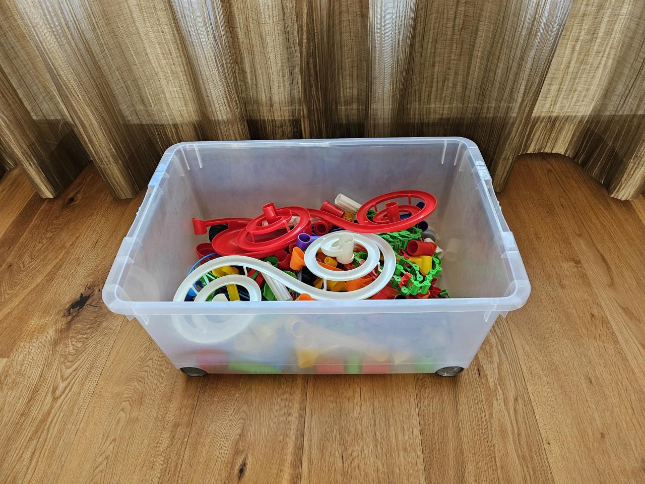 Drie sets Quercetti knikkerbaan - Basis, Vortis en Elevator!