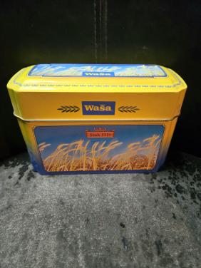 Vintage opbergblik van het merk Wasa ,L19xB7.5xH13cm