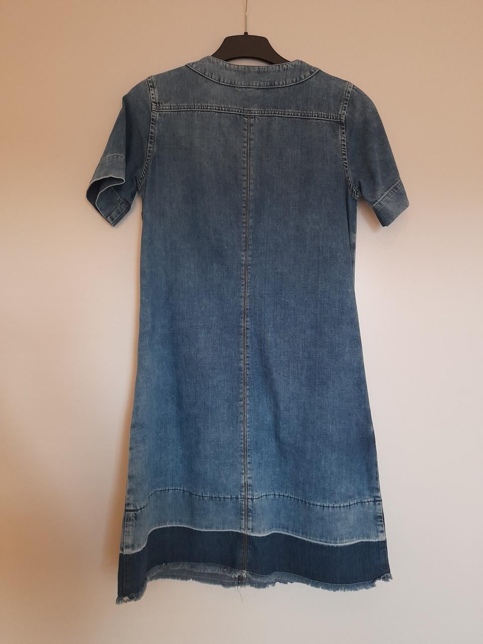 Blauwe jeans jurk touwtjes pepe jeans maat s