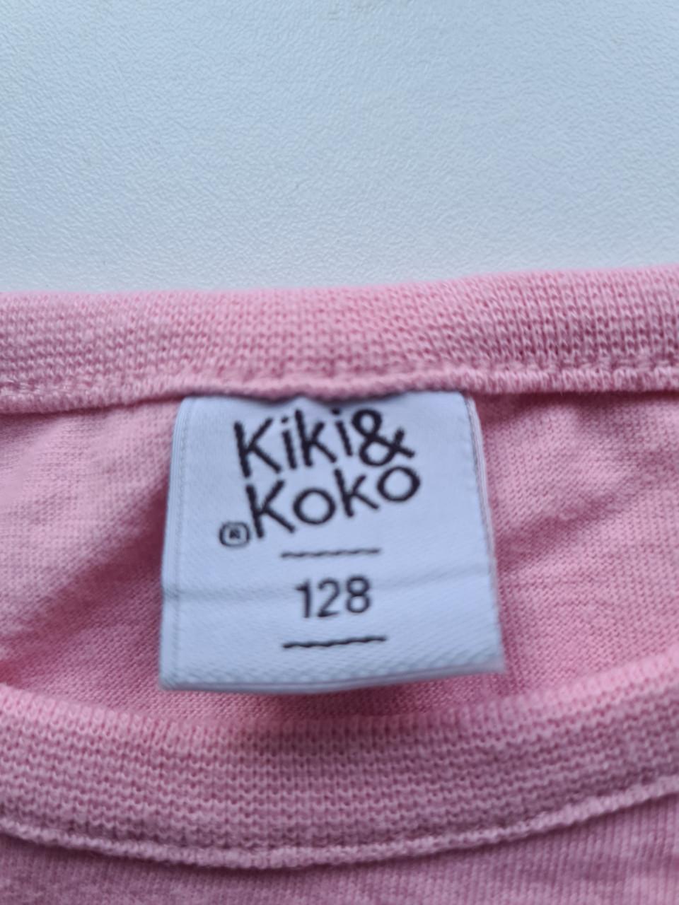 Roze shirt met leuk applicatie van Kiki & Koko Maat 128