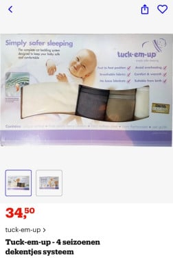 Baby veilig slapen. set met 3 dekens