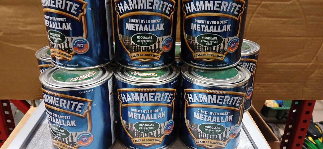 Hammerite metaallak diverse kleuren 0.75ltr