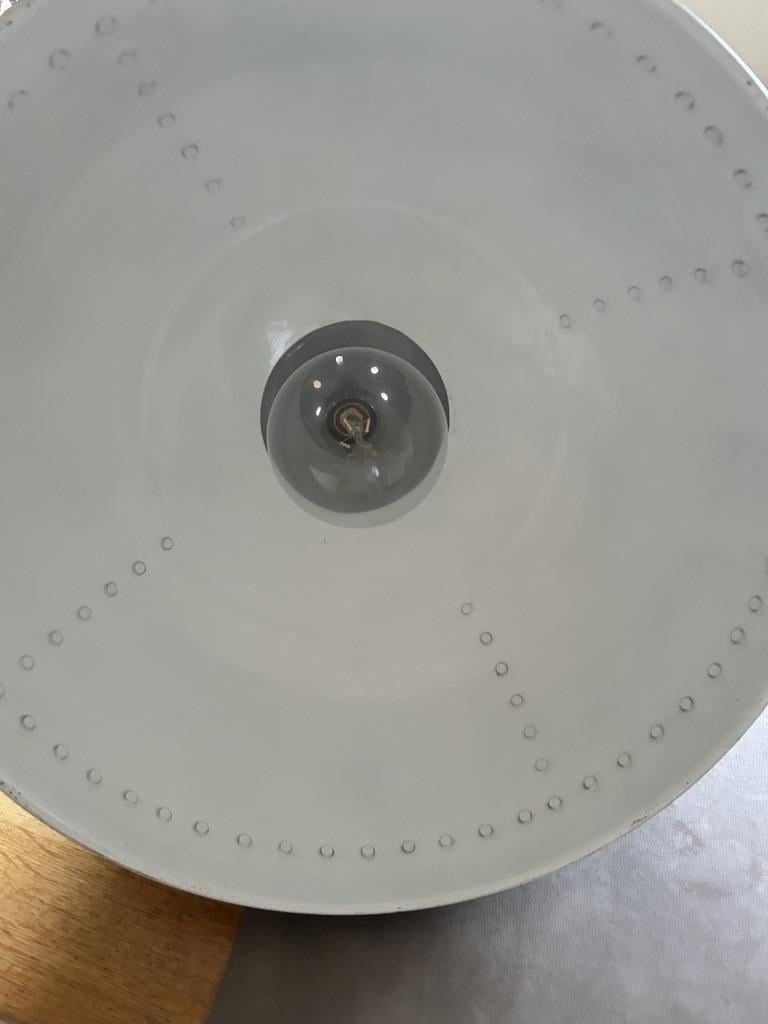 Industriële grijze metalen glazen hanglamp