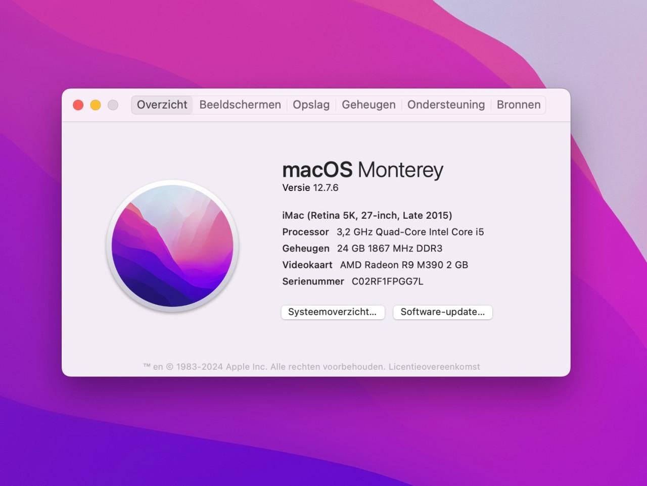 Apple iMac 27 inch met 24 GB werkgeheugen met keyboard + muis