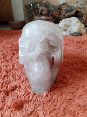 Prachtige grote oude schedel van 5 kilo bergkristal