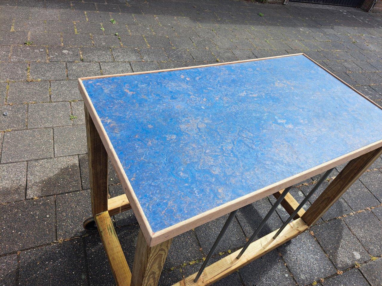 Werktafel/autobandenopslag