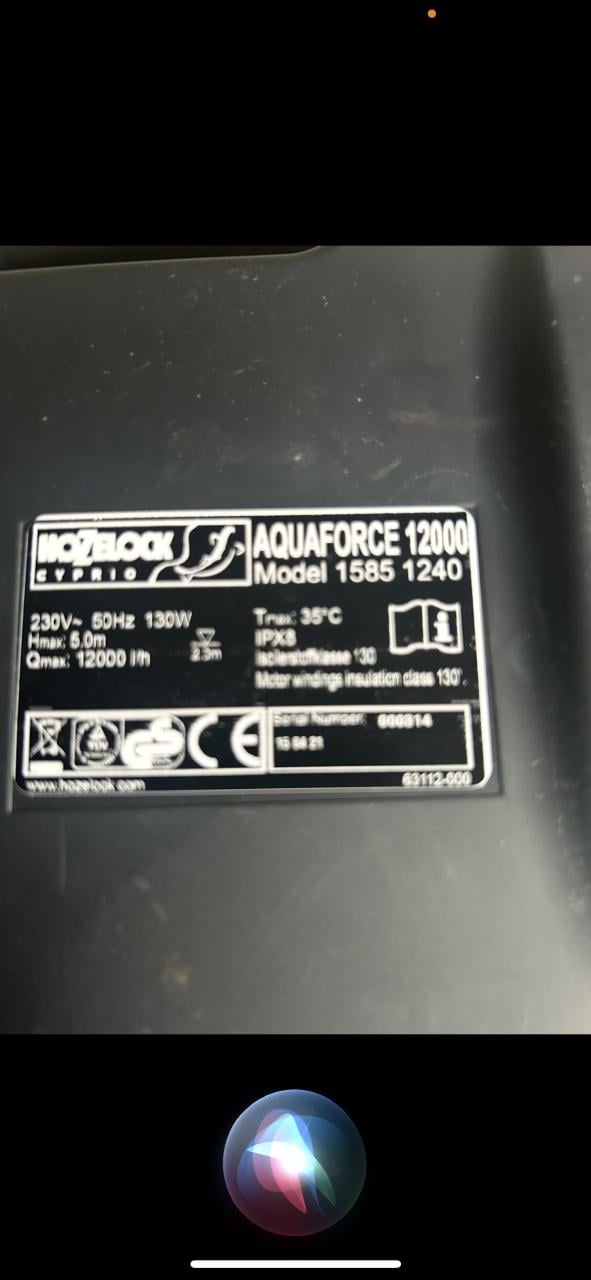 Te koop hozelock aquaforce 12000 sterke en zuinige Vijverpomp en 12000 lpu