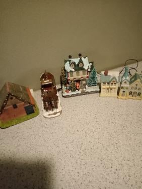 Kerst huisjes zonder verlichting