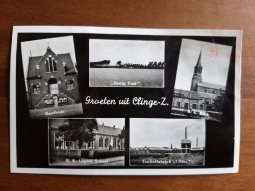 Ansichtkaart Clinge ca 1965