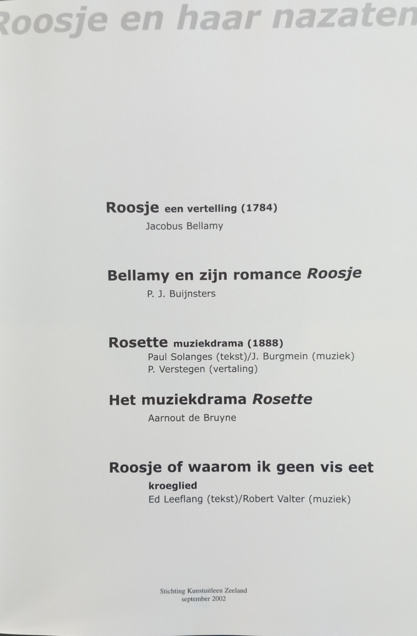 Roosje en haar nazaten Jacobus Bellamy e.a.