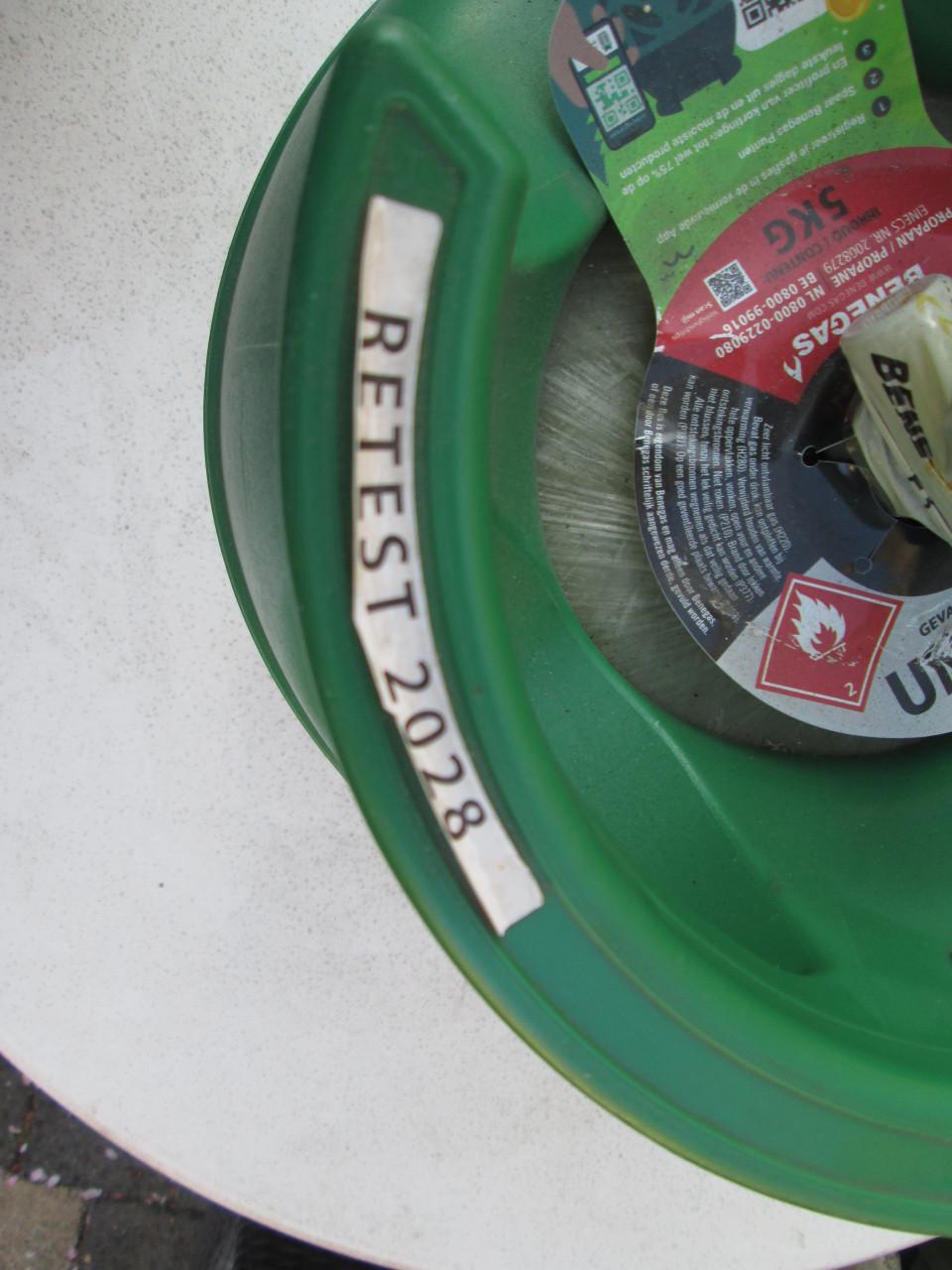 Benegas Light kunststof gasfles 5 kg is helemaal vol