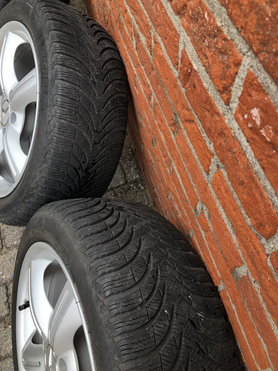 Velgen met winter banden voor SLK