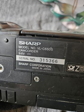 Vintage SHARP VL-C650 Video Camera Camcorder VHS-C...