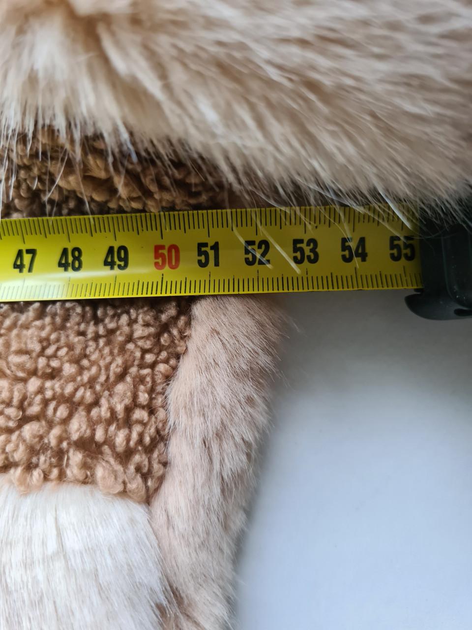 Only ecru / beige / cognac kleur fake fur bontjas  Maat L
