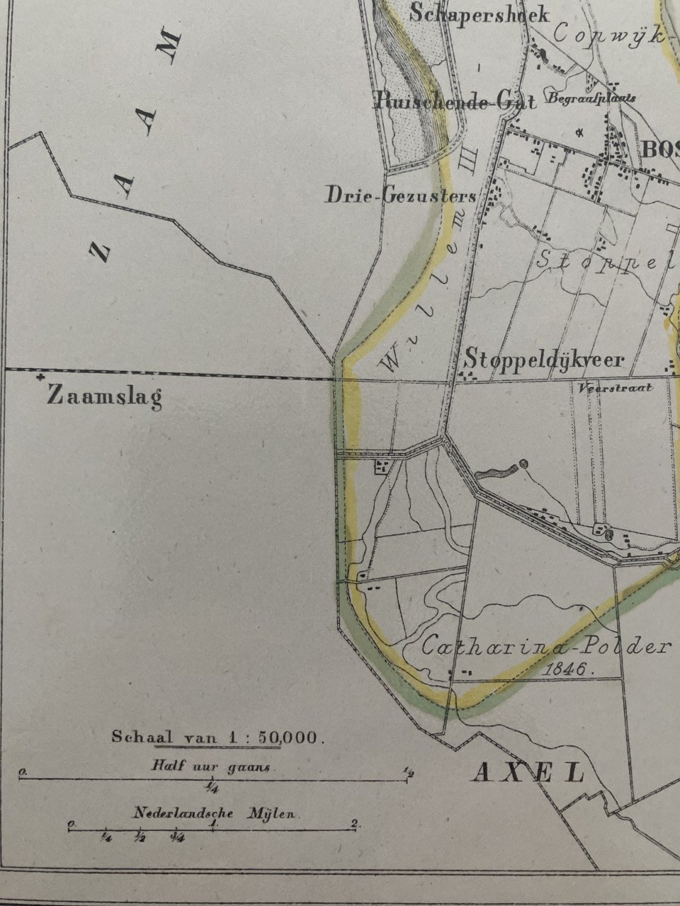 Topografische kaart gemeente Boschkapelle