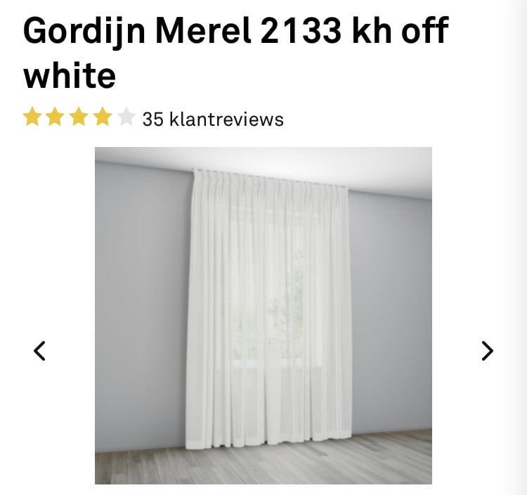 Gordijnen 5x!