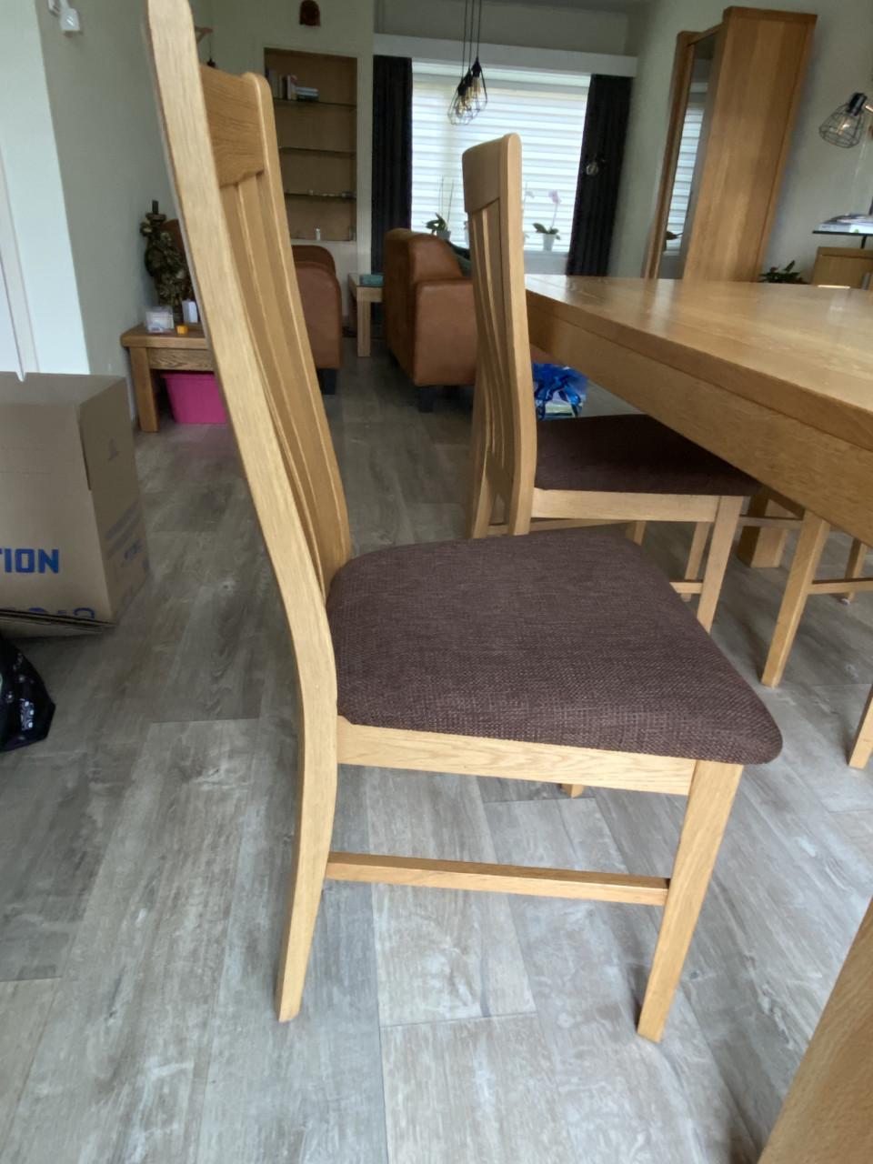 Modern massief licht eiken meubelset met bankstel te koop