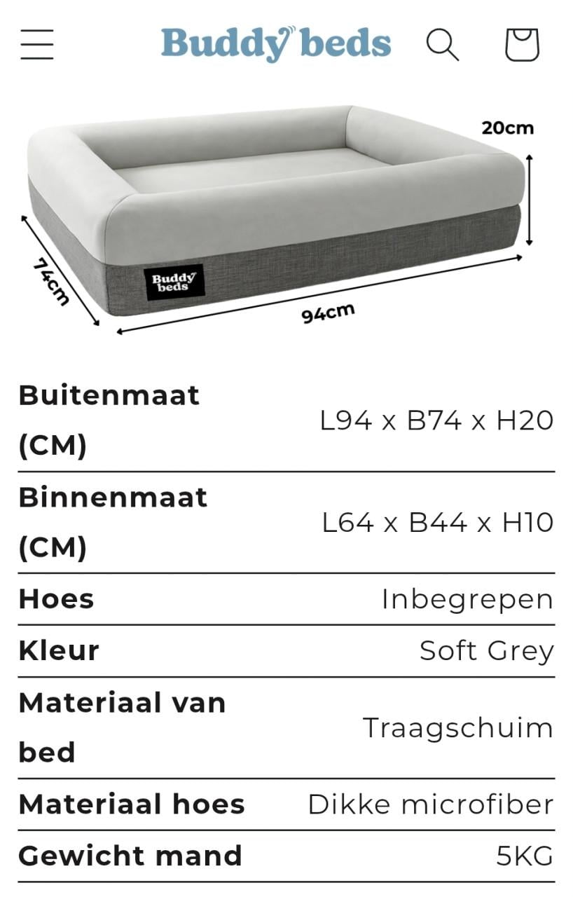 Hondenkussen Buddy Bed