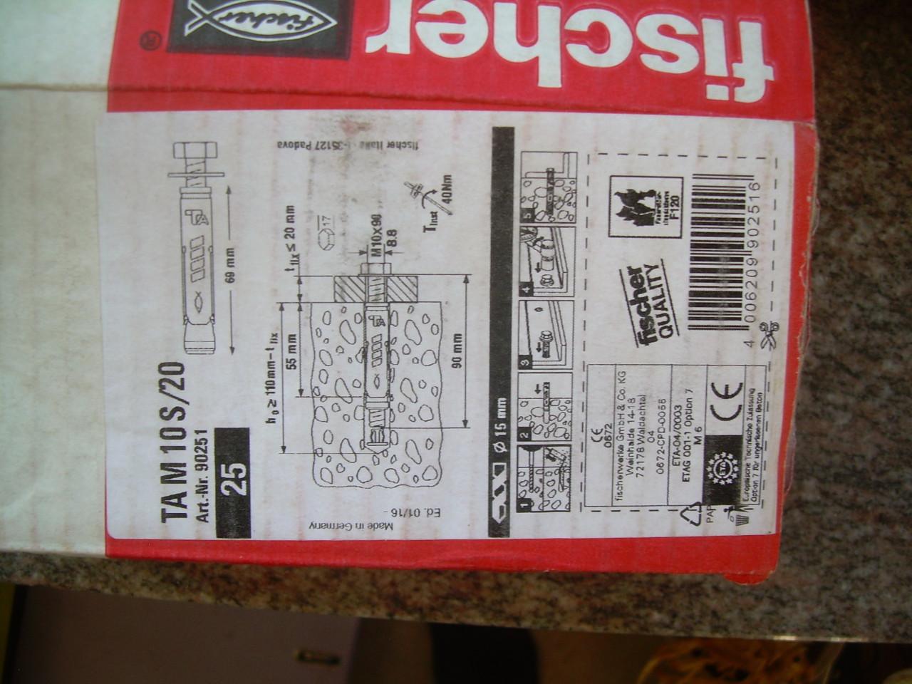 Fischer hulsanker type TA M 10S/20