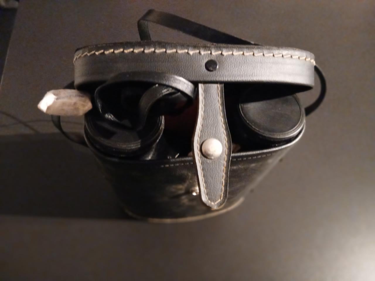 Vintage verrekijker Weltblick 12 x 50 in lederen tas