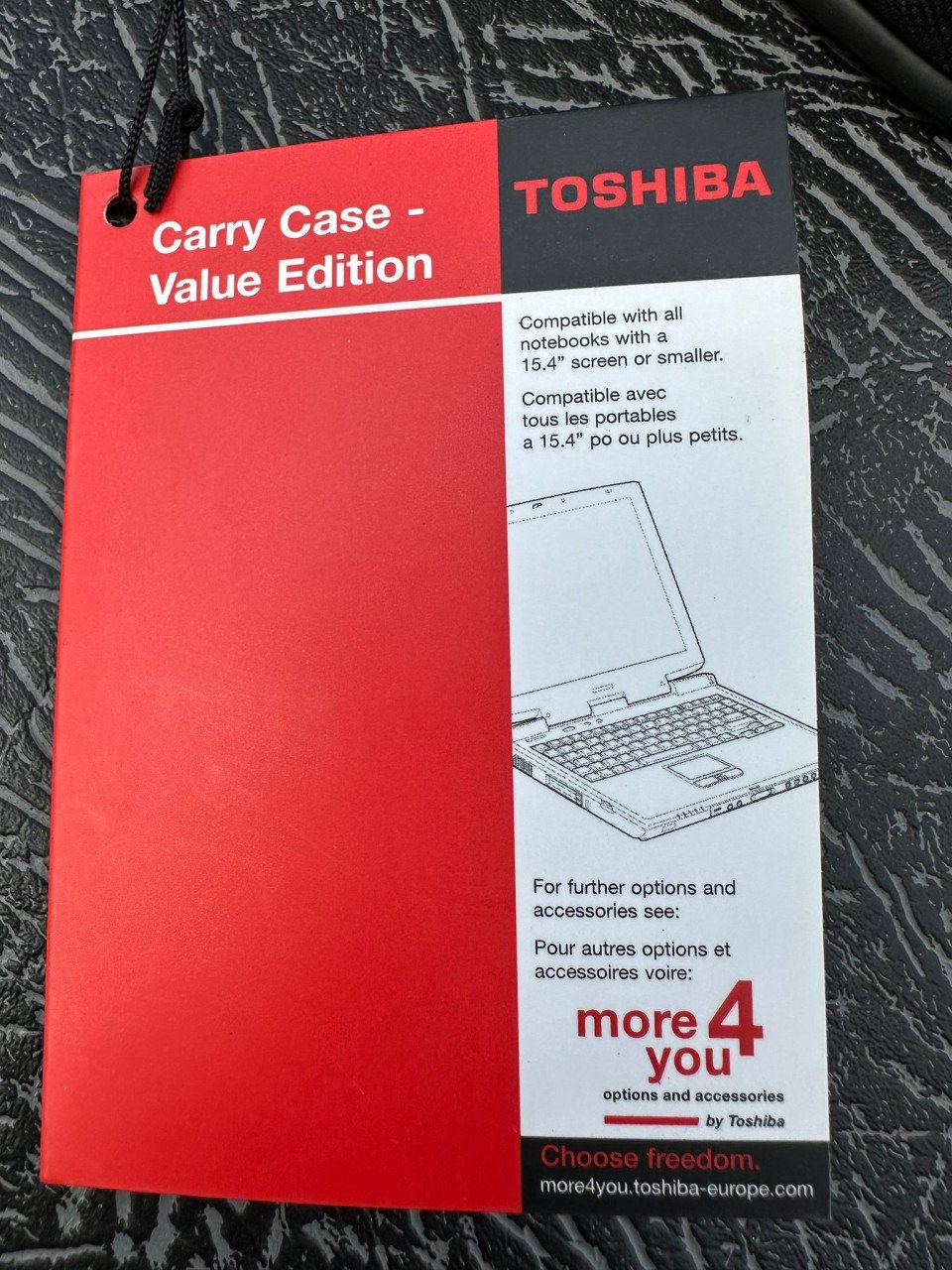 Toshiba laptoptas met draagband