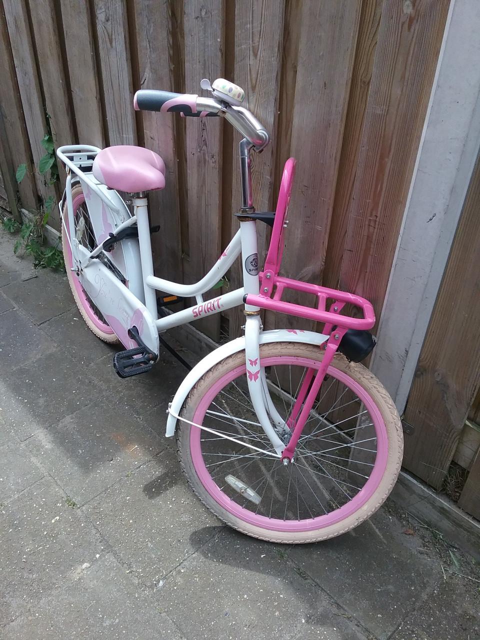 Mooie Meisjesfiets  22inch You r Beautifull wit / roze