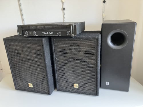 Versterker 2x 200w met boxen