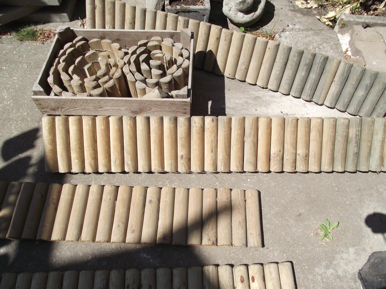 Houten tuin rolborder / palisade