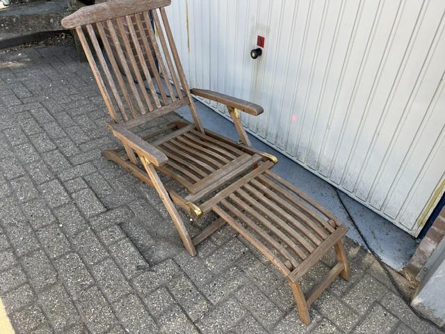 Teak houten deckchair