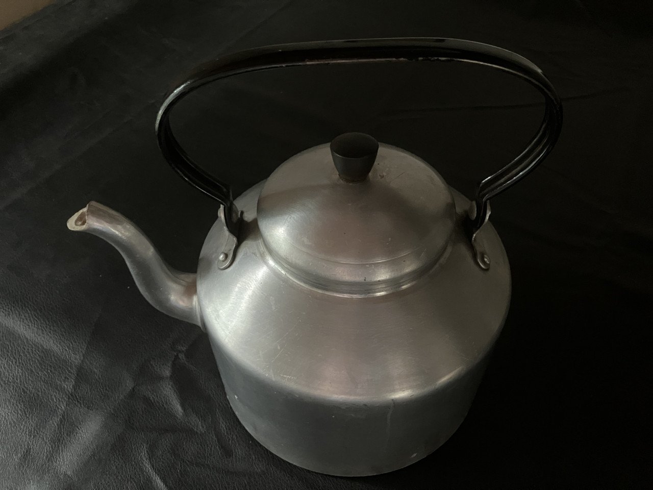 Vintage aluminium waterketel / theeketel