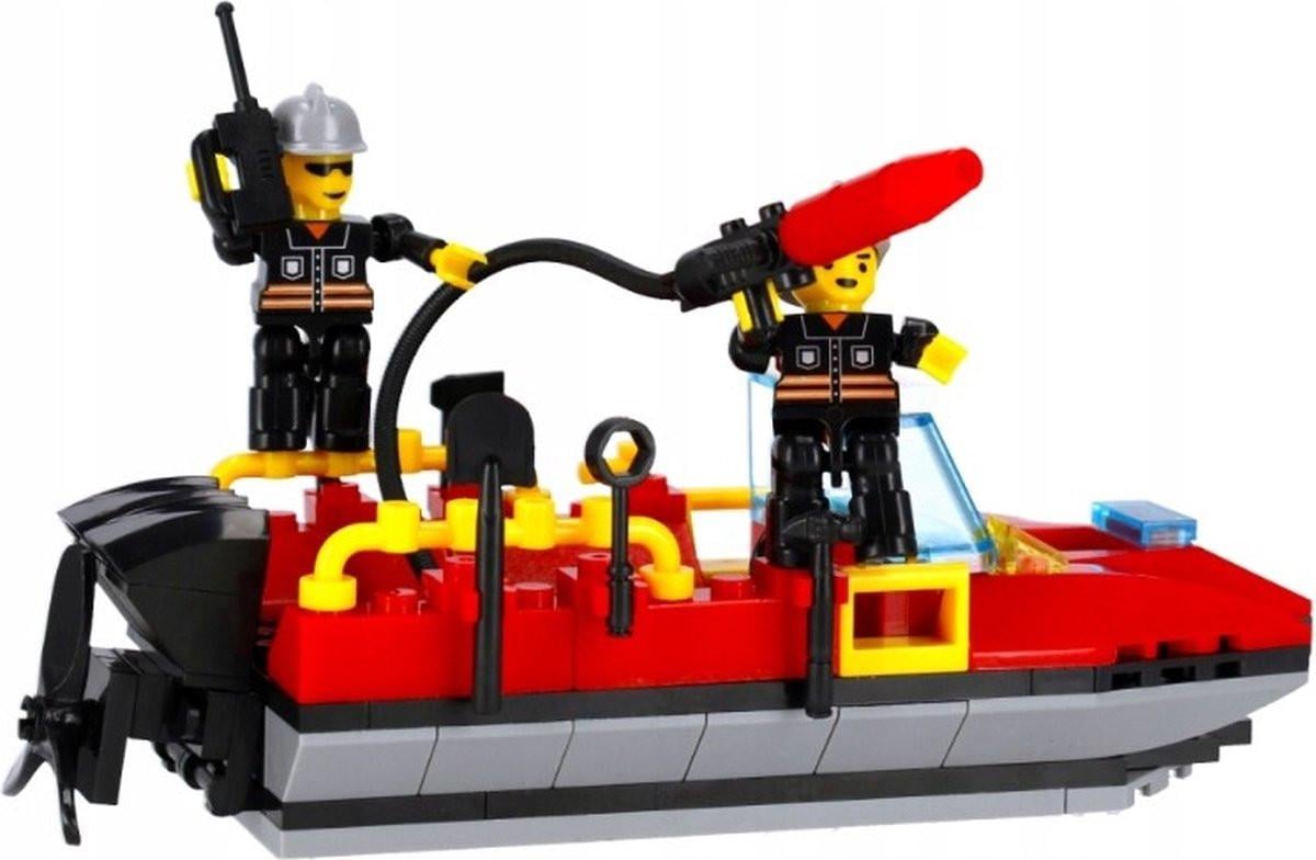 Bouwblokken brandweer boot