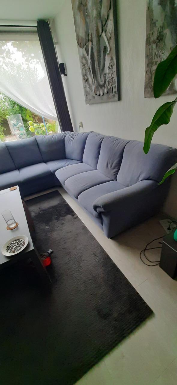 Hoekbank 3 hoek 3 stoffen bekleding 4a5 jaar oud nwpr € 2899,- vrpr € 389,-