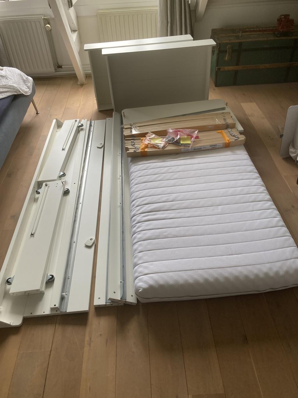 Bed met onderschuifbed en 2 lades IKEA Släkt 90 x 200 cm