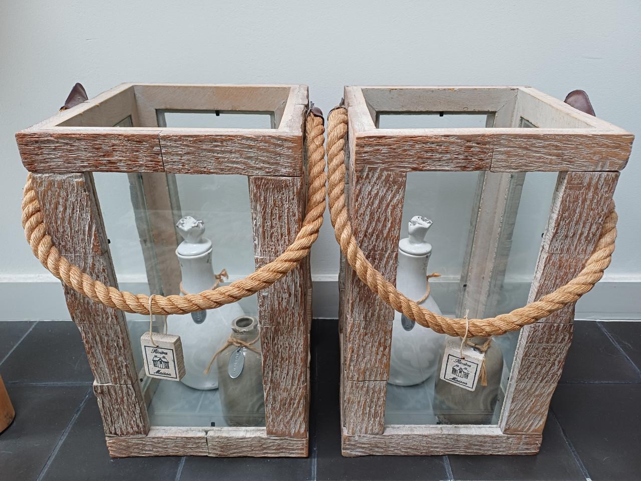 Prachtige, robuuste Rivièra Maison windlichten: 17,95 euro p/s