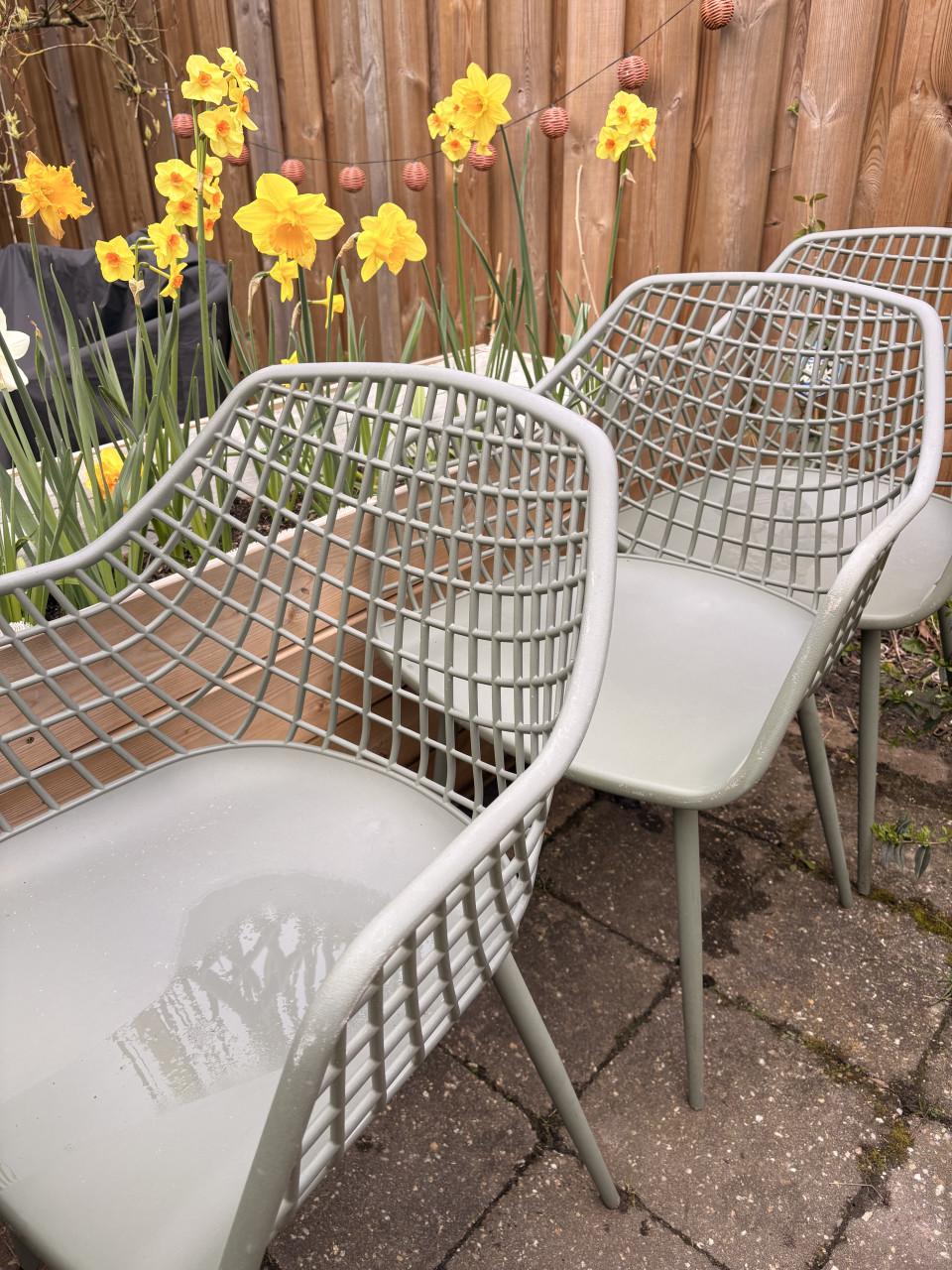 Tuinstoel 4 stuks groen