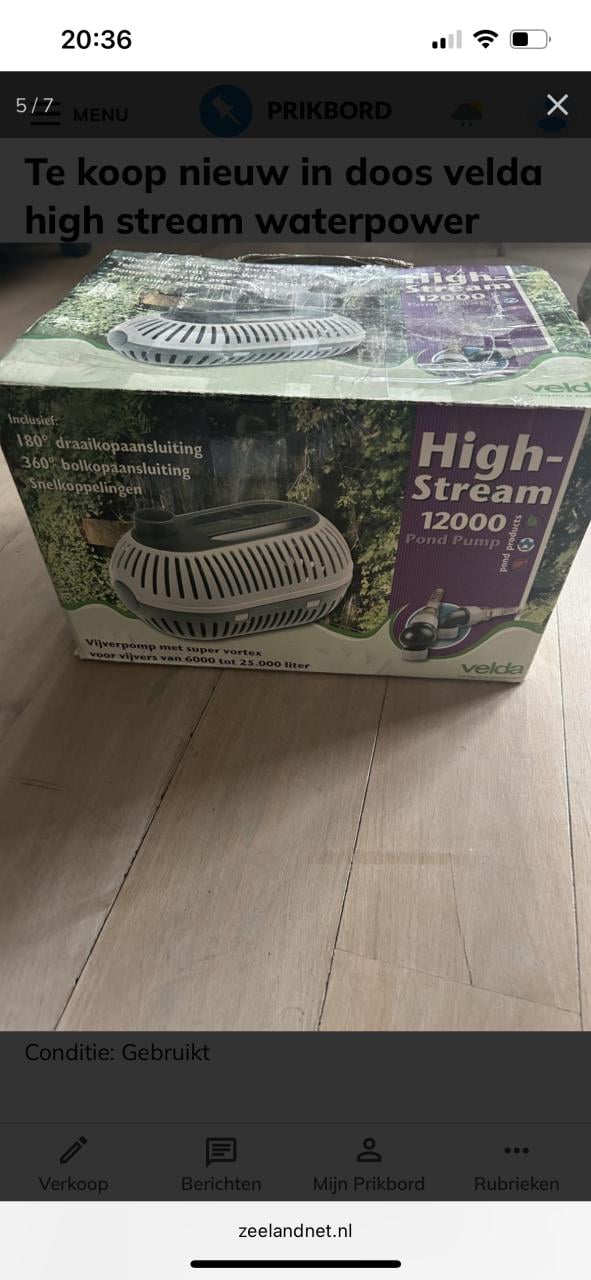 Te koop nieuw in doos velda high stream waterpower power 12000 Vijverpomp