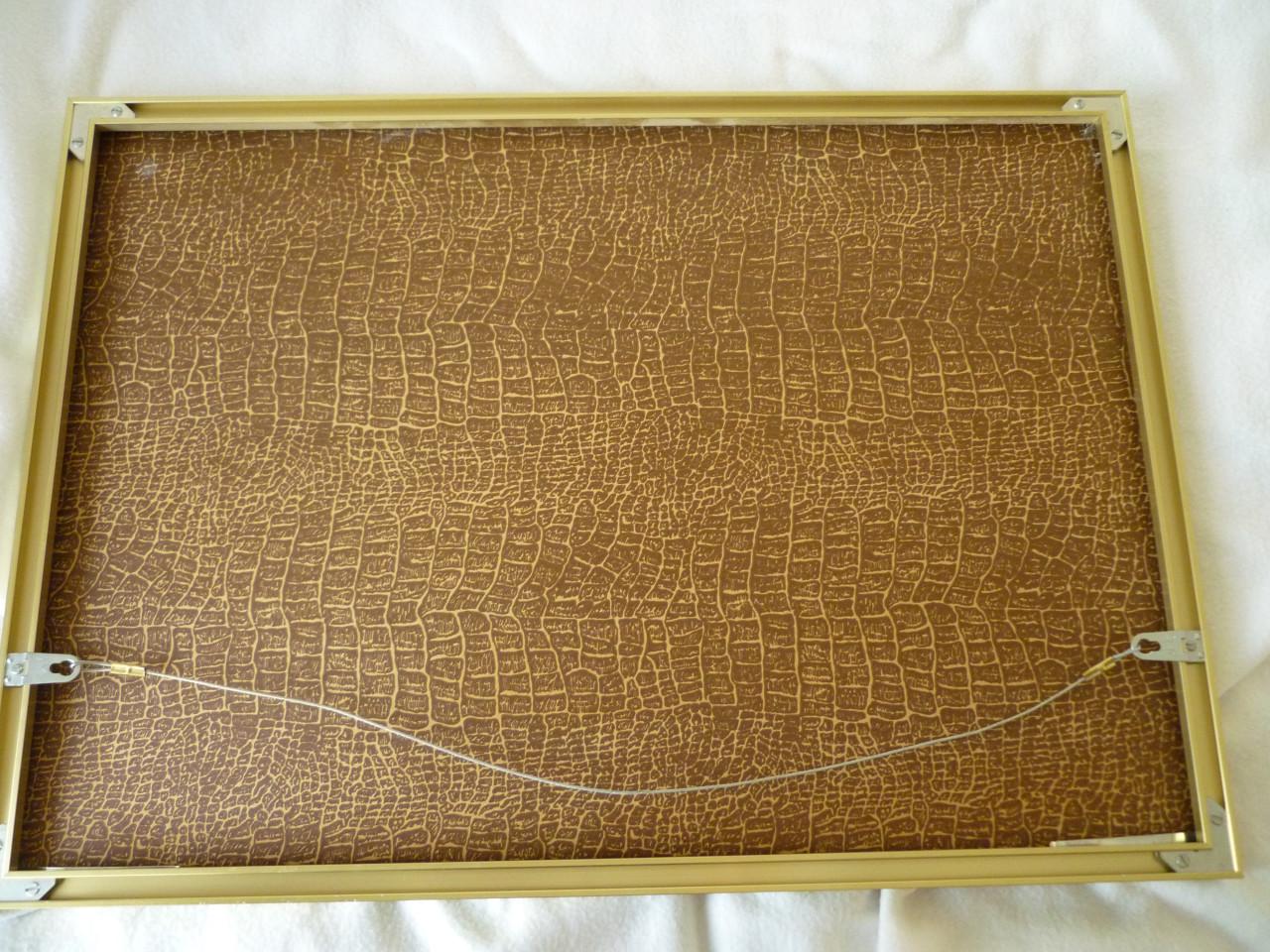 Voltooide kruissteek – Merklap alfabet in lijst 58x41 cm