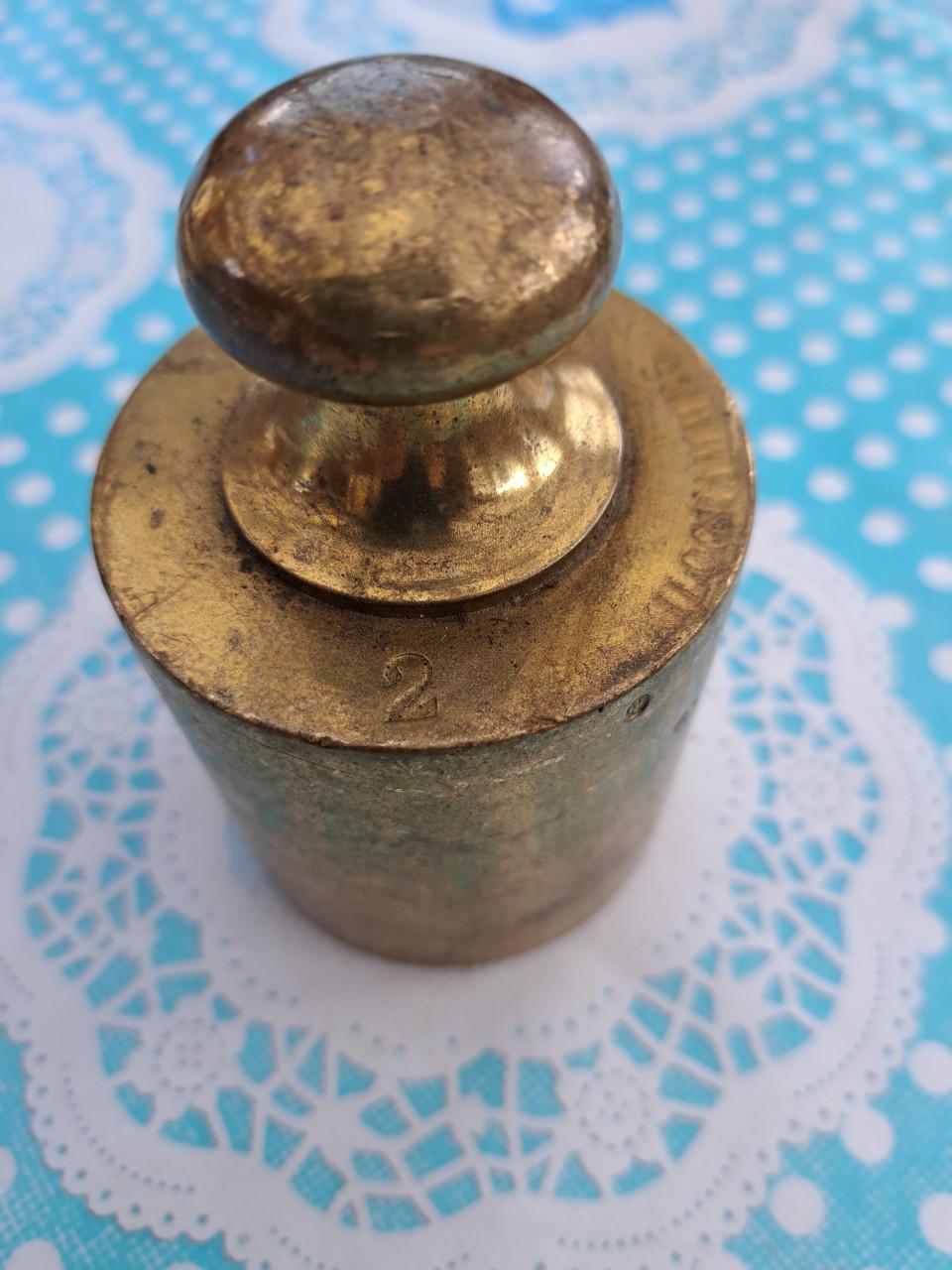 10 koperen gewichten div maten