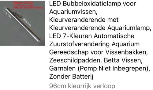 Aquarium lamp met aansluiting voor luchtpomp