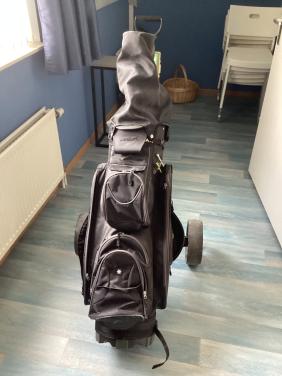 Golftas met trolly zwart