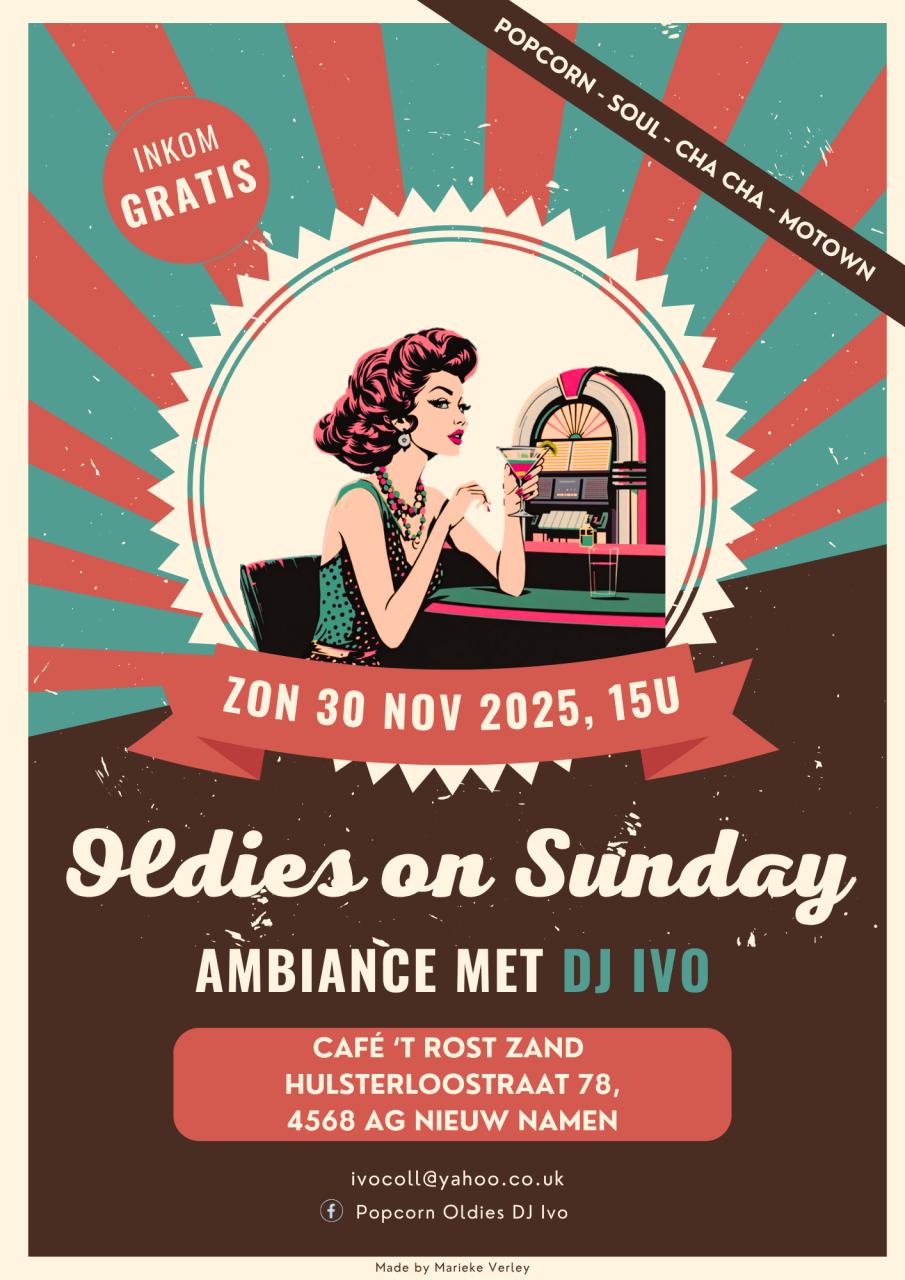 POPCORNOLDIES 2025 Oldies on Sunday 30 Nov Motown ska latin popcorn