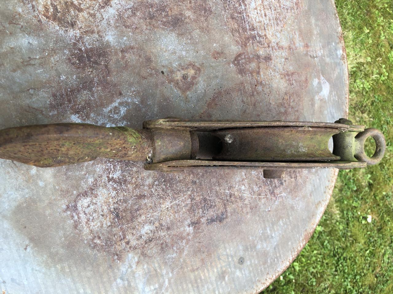 Katrollen vintage ijzer,groot model