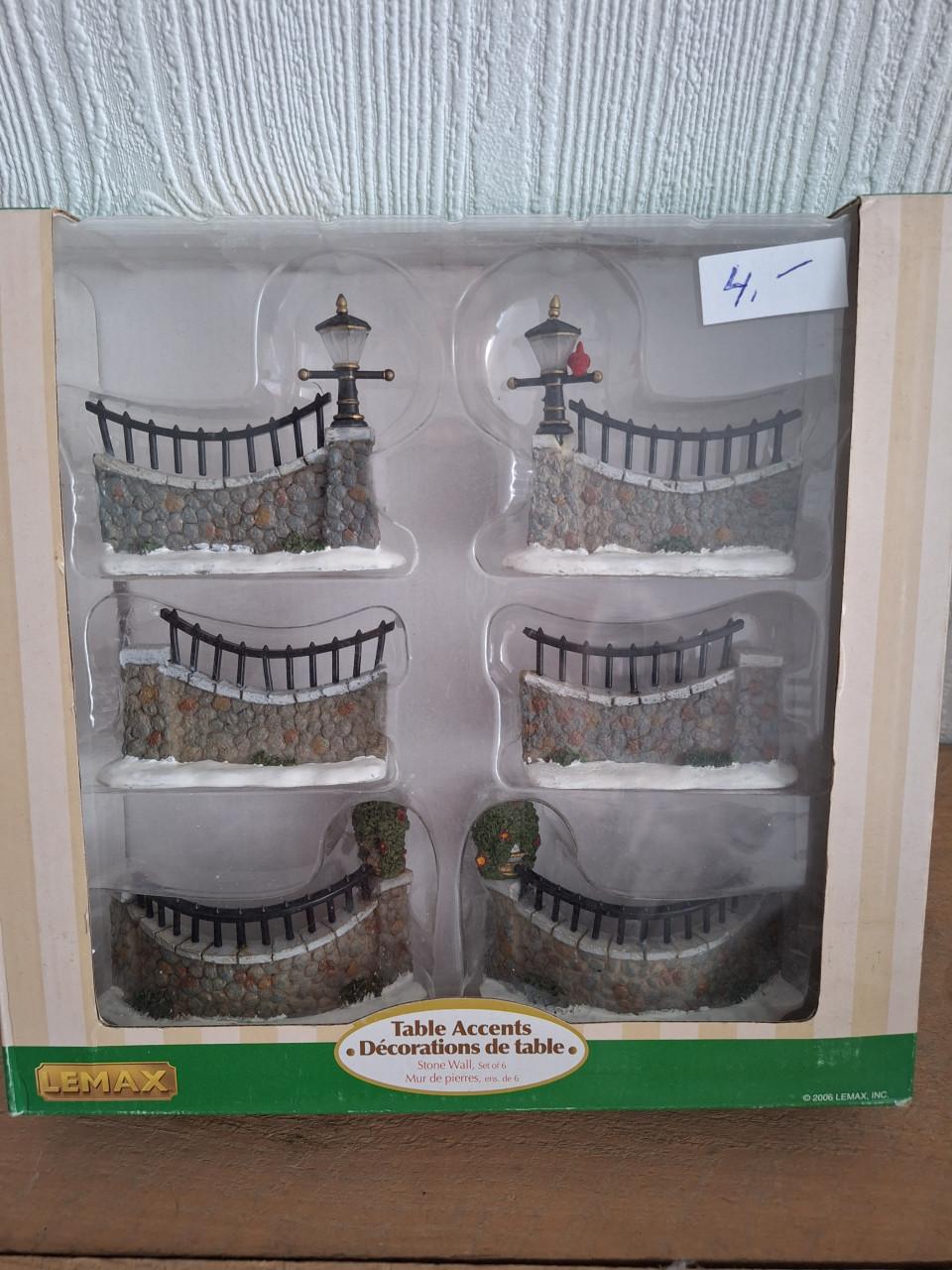 Kerstdorp verzamel items.