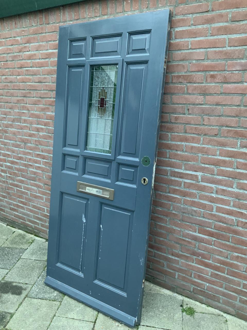Voordeur met glas in lood