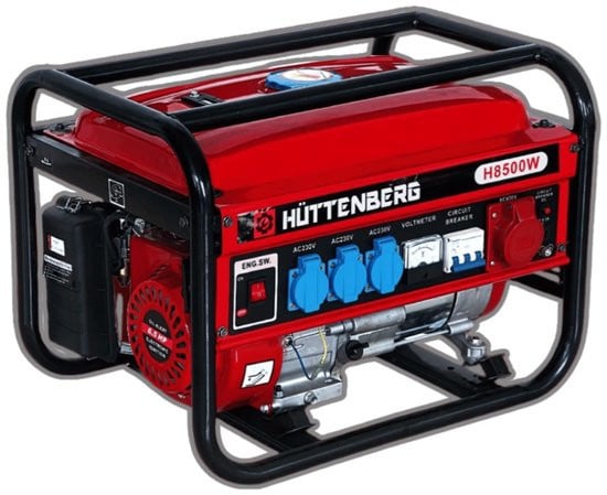 Hüttenberg H8500W Benzine Generator Krachtige Stroomvoorziening voor Thuis