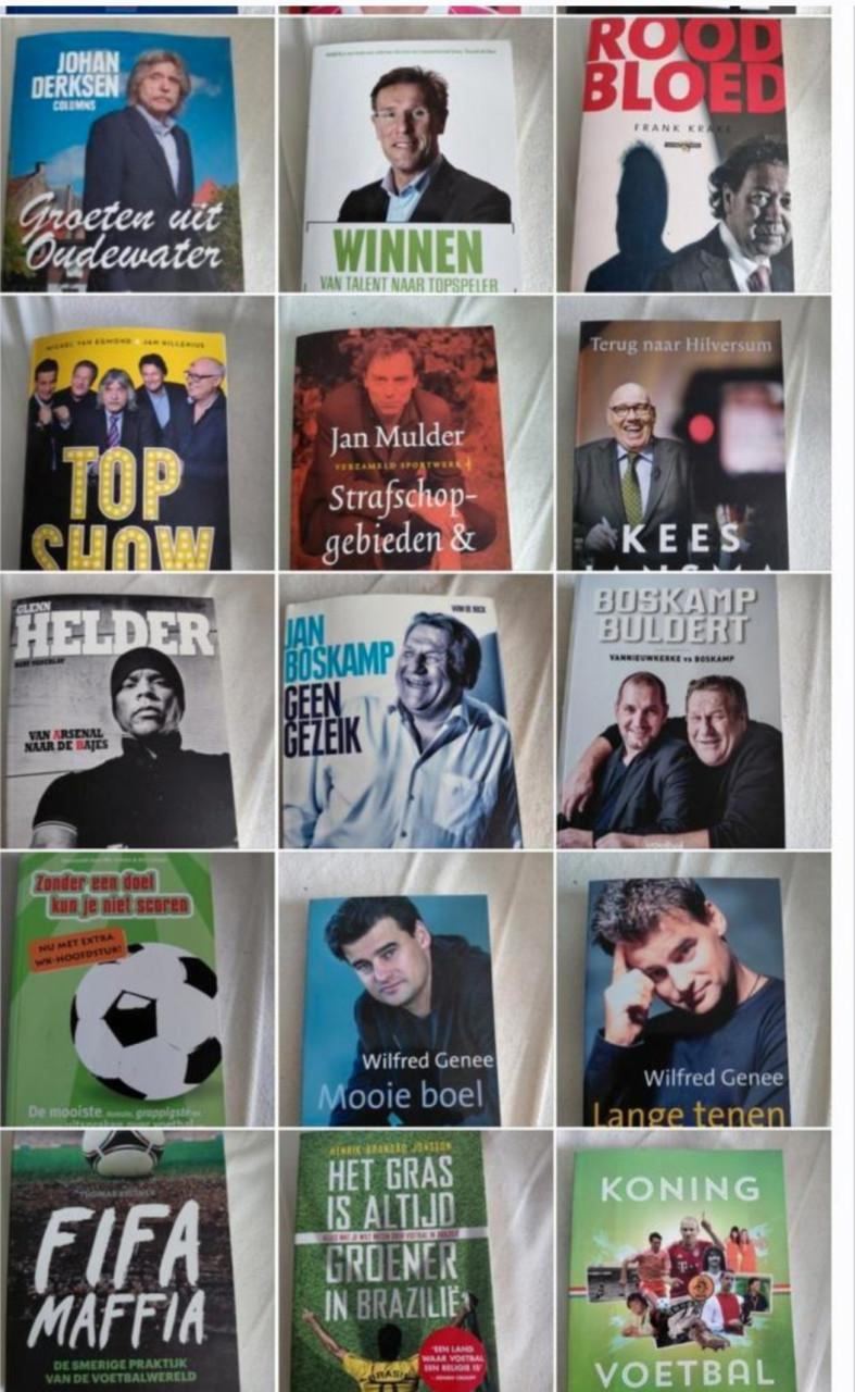 Doos sportboeken (63 stuks)