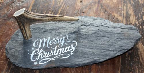 Tapas leisteenplankje "Merry Christmas"